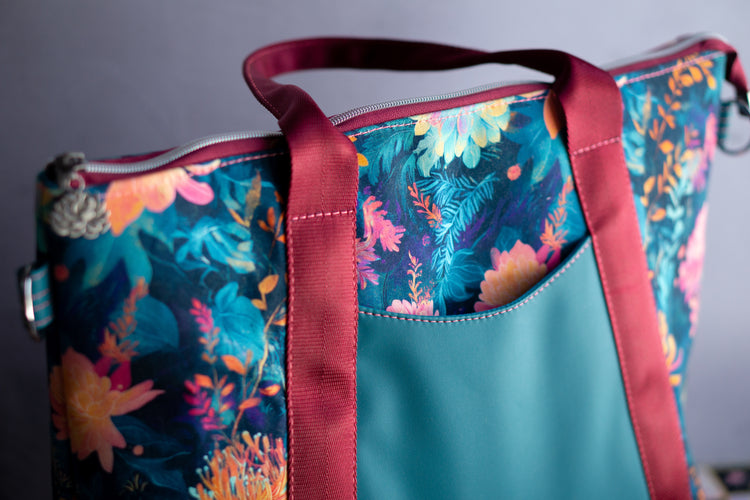 Neon Floral Oxbow bag