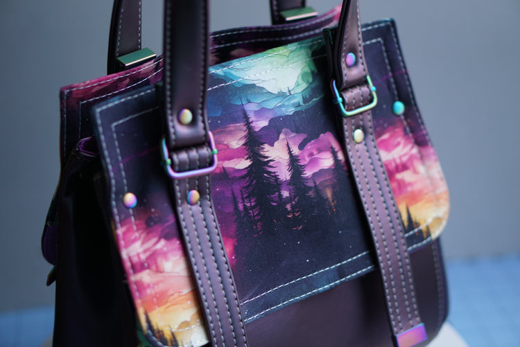 Rainbow tree line Vadon Handbag