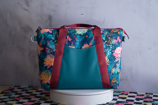 Neon Floral Oxbow bag