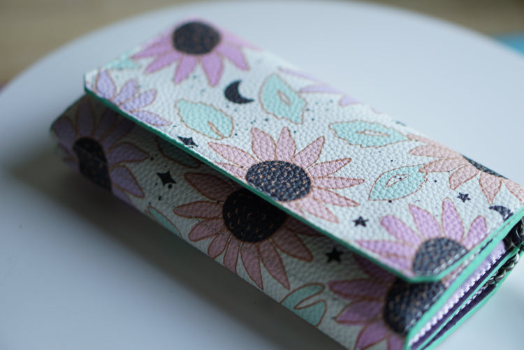 Pastel Floral Triskele Wallet