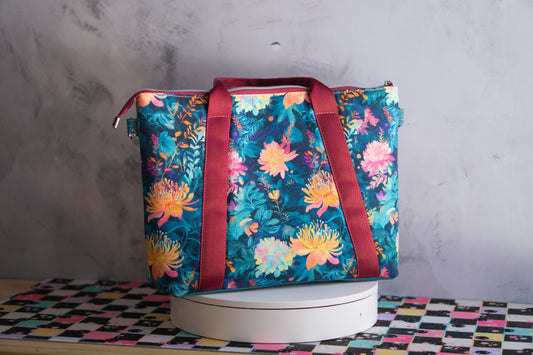 Neon Floral Oxbow bag